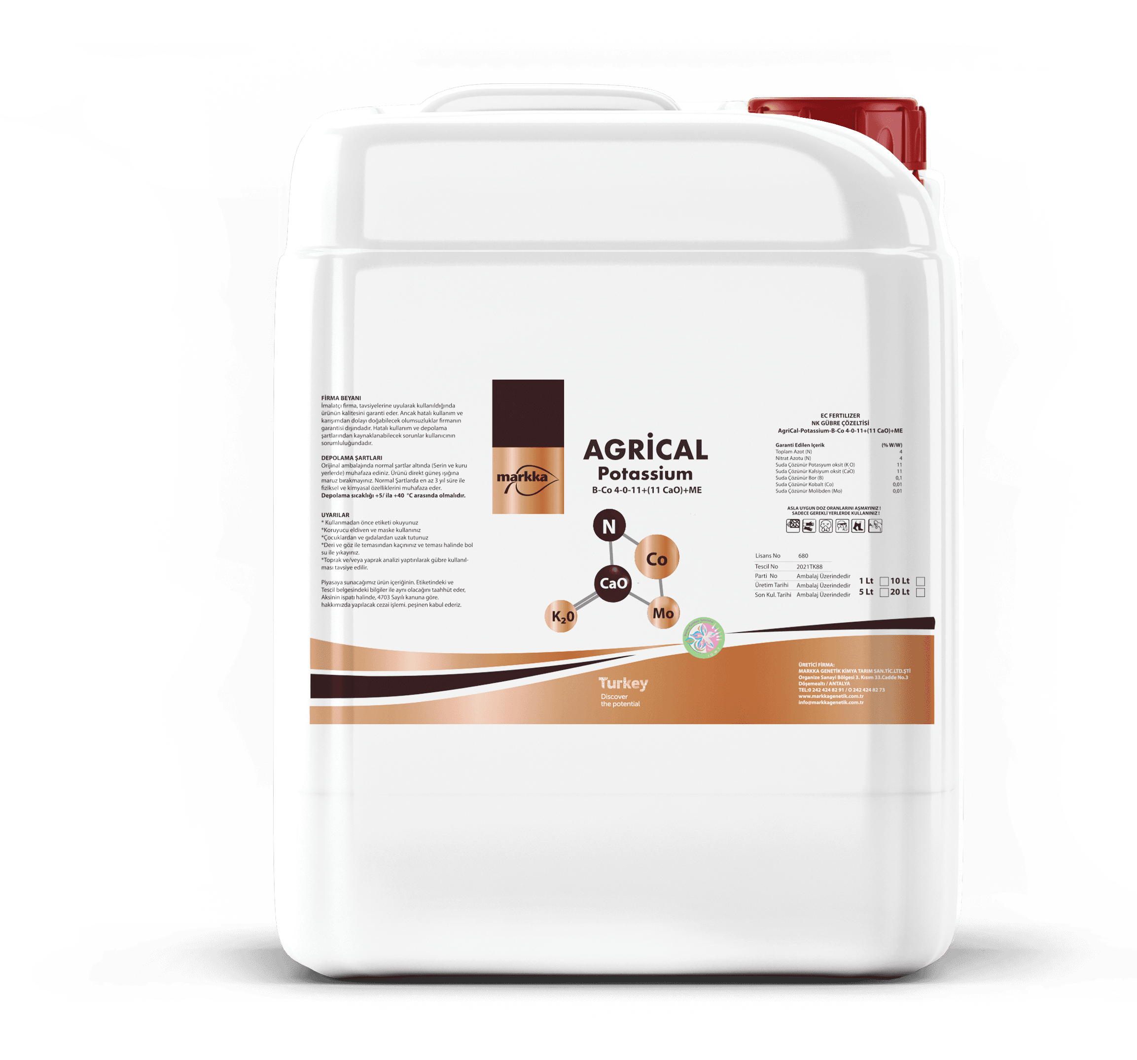 AgriCal-Potassium 8-0-7+(11CaO)+ME